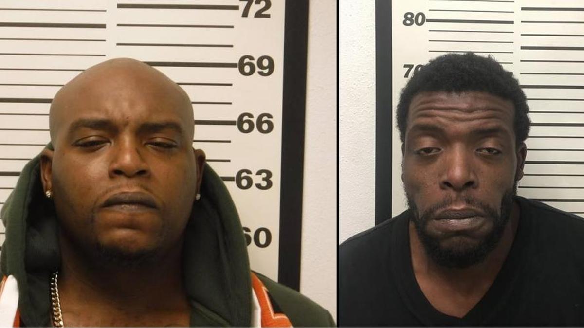 Jemere Taylor (left) and Jeff Benson (right) were both arrested on separate, unrelated incidents and charged with unlawfully possessing a gun and possessing a controlled substance.