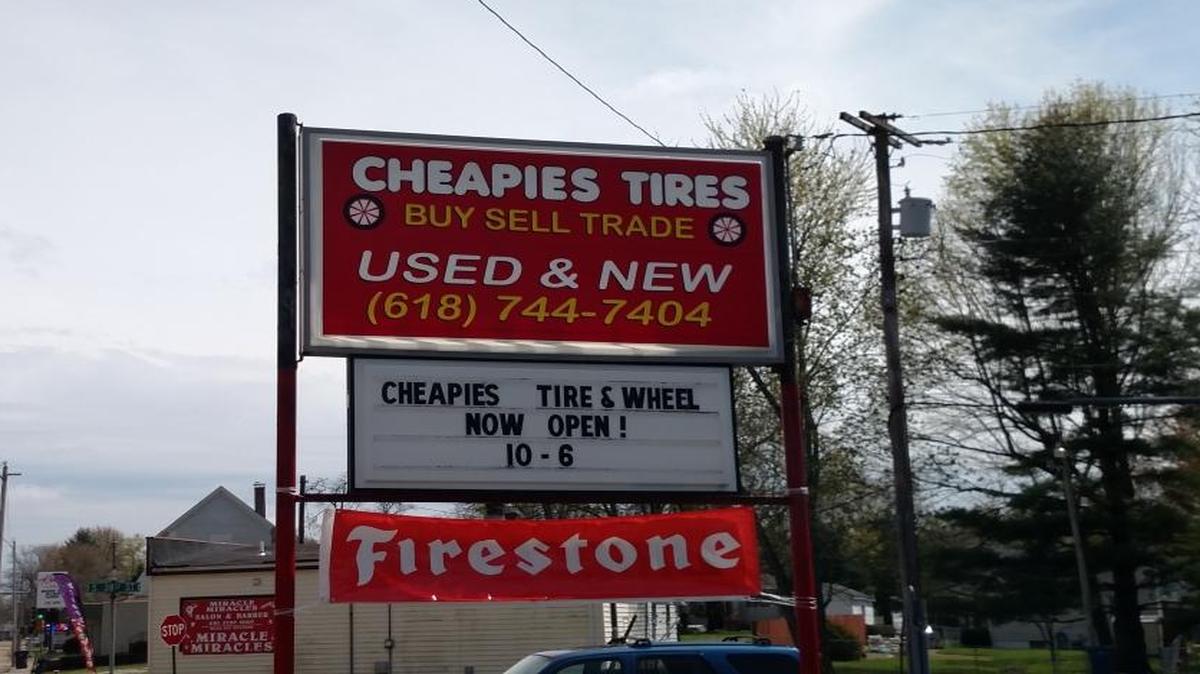Cheapies Tires, located at West Main and 38th streets in Belleville, is now open for business.