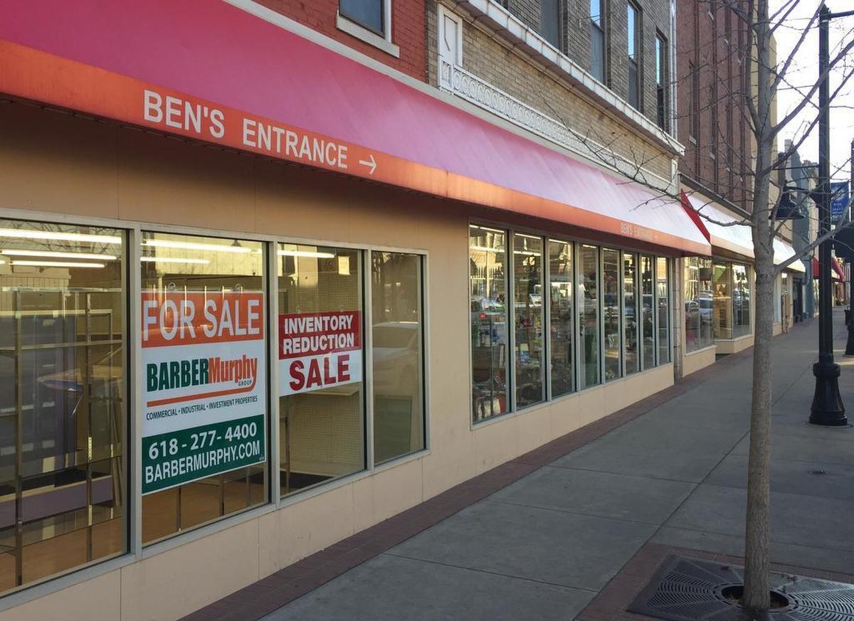 Ben’s, a locally-owned department store on Main Street, recently put two parts of store, 116 and 120 Main Street, on the market for $450,000.