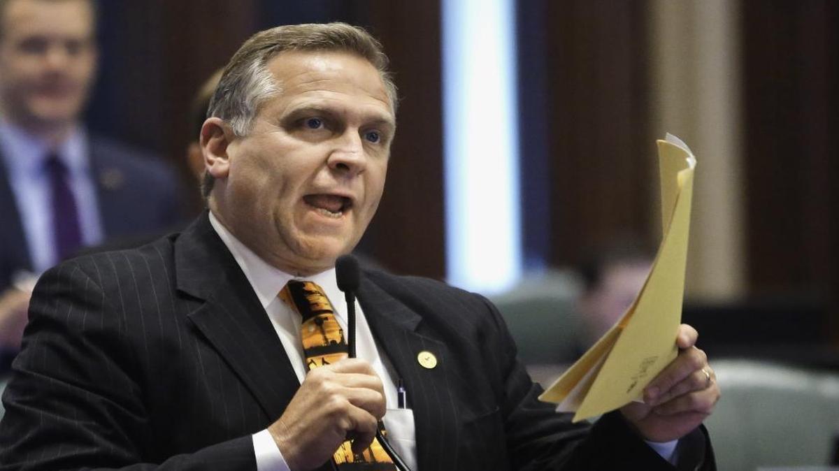 Shown in a 2014 photo, Illinois Rep. Mike Bost, R-Murphysboro, Illinois lawmakers didn’t get an agreement from Robert Cardillo, the director of the National Geospatial-Intelligence Agency, to delay the final decision in hopes of making a renewed case for locating the facility at Scott Air Force Base instead of North St. Louis.
