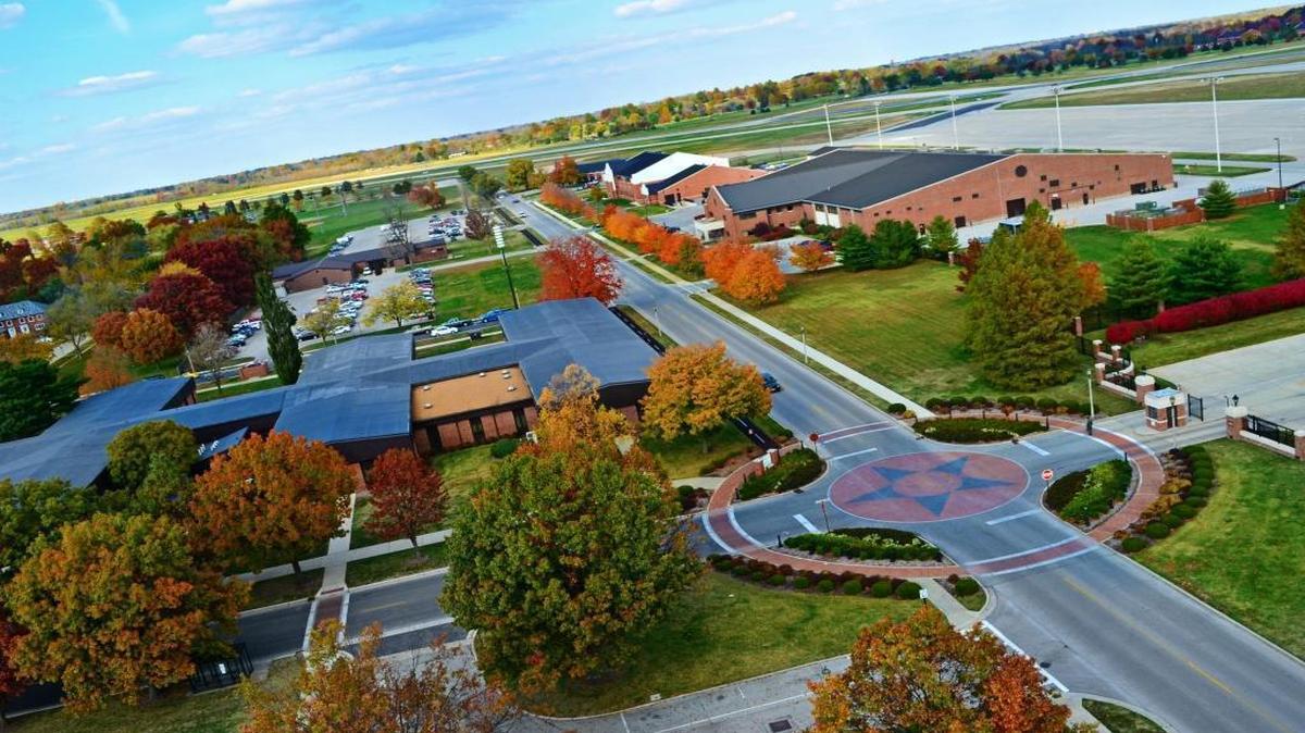 Aerial view of Scott Air Force Base.
