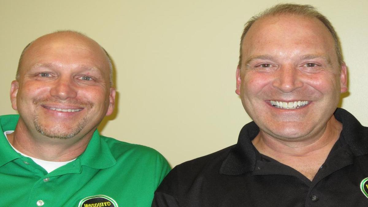 
Life-long friends Ed Rust and Chad Mueller have gone into business as franchisers of Mosquito Joe, a mosquito spray and treatment service.
