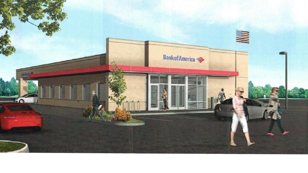 A rendering of a Bank of America branch planned for 1911 Carlyle Ave. in Belleville.