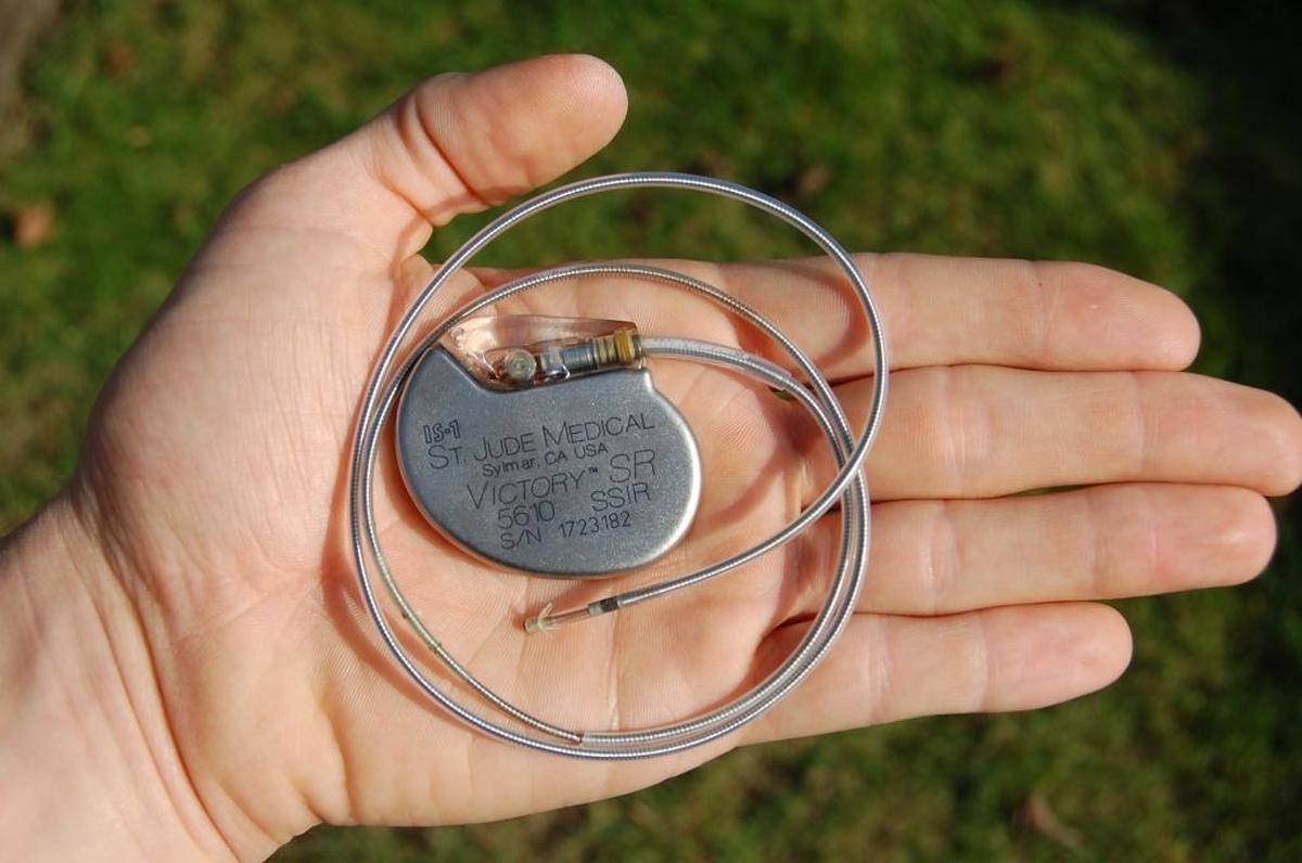 A conventional pacemaker from St. Jude Medical is shown in this 2007 photo.