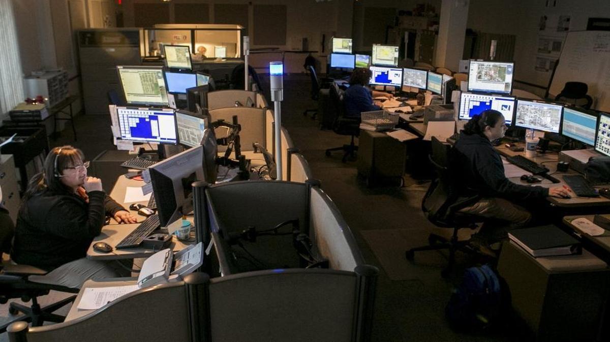 St. Clair County dispatchers work at the 911 call center in Belleville in this 2016 file photo.
