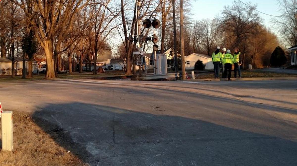 Norfolk Southern employees were stationed at the Breese-Germantown Road crossing in Germantown Friday afternoon following a fatal collision between a westbound train and a vehicle. Killed in the crash was Stephen Hellmann, 80, of Aviston.
