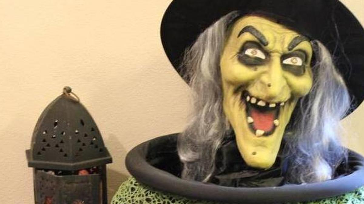 Scary faces will abound this weekend. (This scary face courtesy of Debi McDaniel of Collinsville, who decorates inside and out for Halloween).