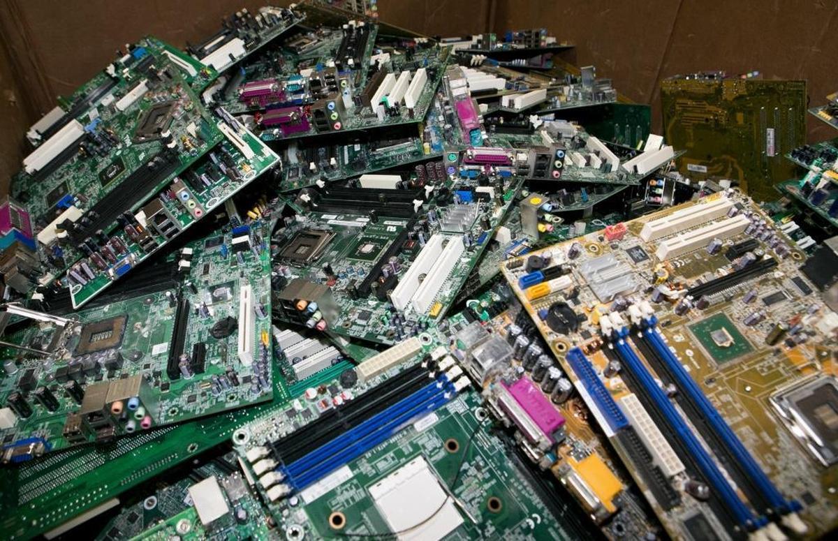 CJD E-Cycling, an electronics recycling company based in Edwardsville, salvages precious metals from computers.