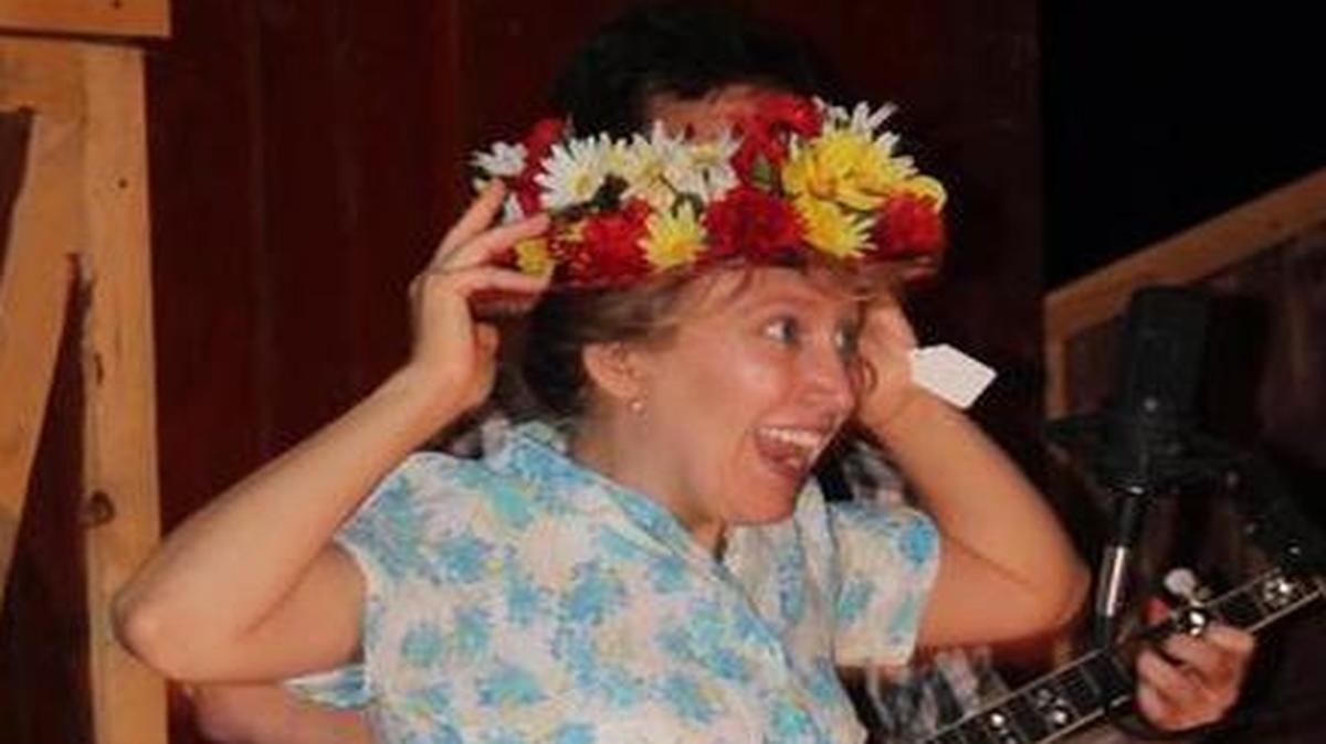 
Corrina Logston plays Minnie Pearl at the Sixth Annual Bluegrass Shack Hee Haw Show and Jamboree.

