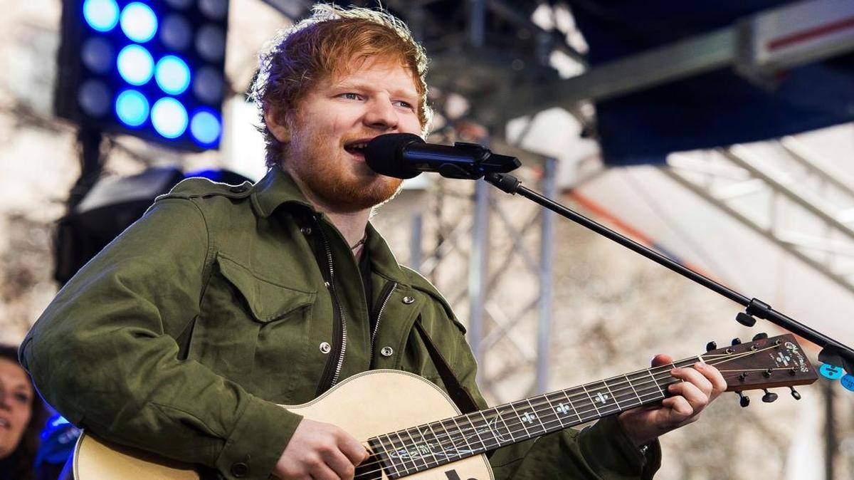 Ed Sheeran performs on NBC’s “Today” show on Wednesday in New York.
