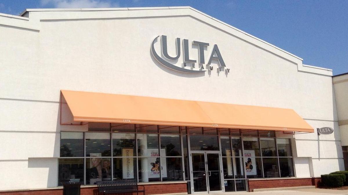 The exterior of an Ulta Beauty location in Manchester, Conn.