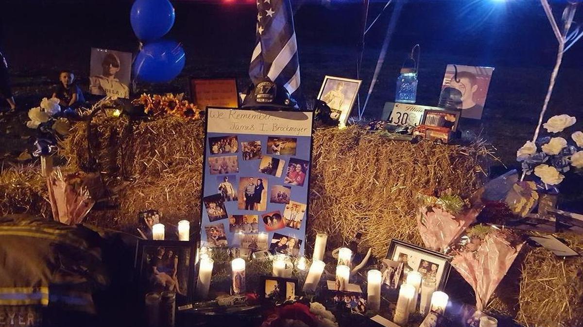 About 150 people attended a vigil for Chester police officer James Brockmeyer held Saturday night at the Cohen Recreational Complex.