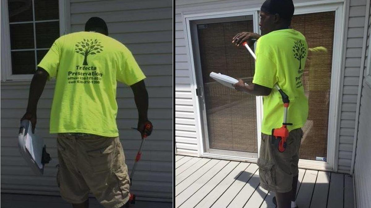 The homeowner took photos of the man, who turned out to be a legitimate home inspector.