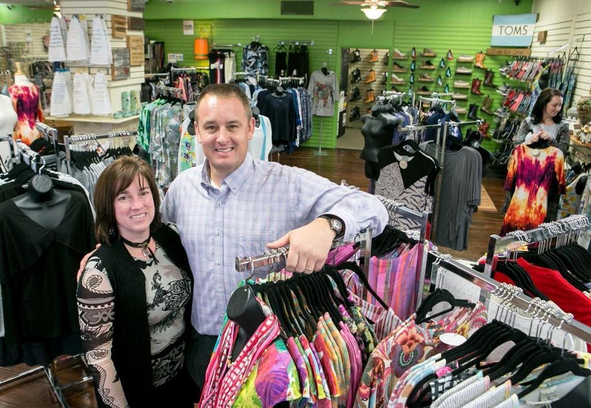 Christina Keck and Jason Keck, owners of Peace by Piece Co. at 132 W. Main St. in Belleville.