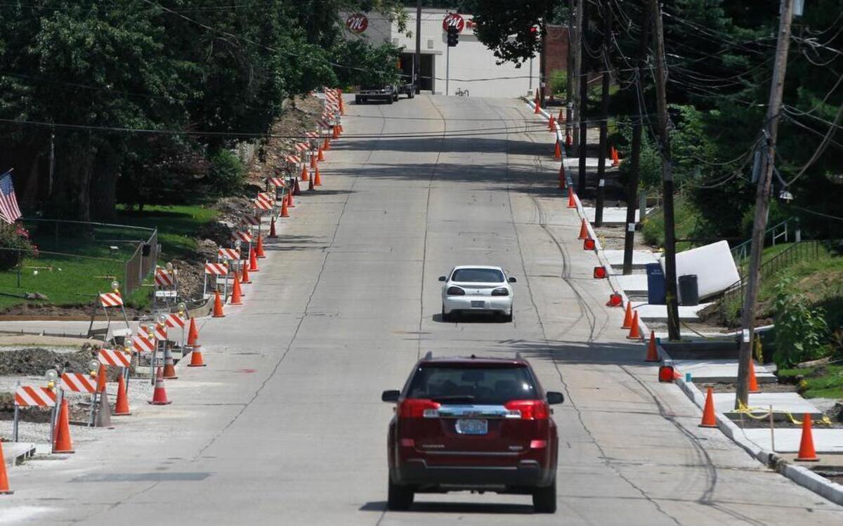 
Construction along East Main St. on Wednesday afternoon.
