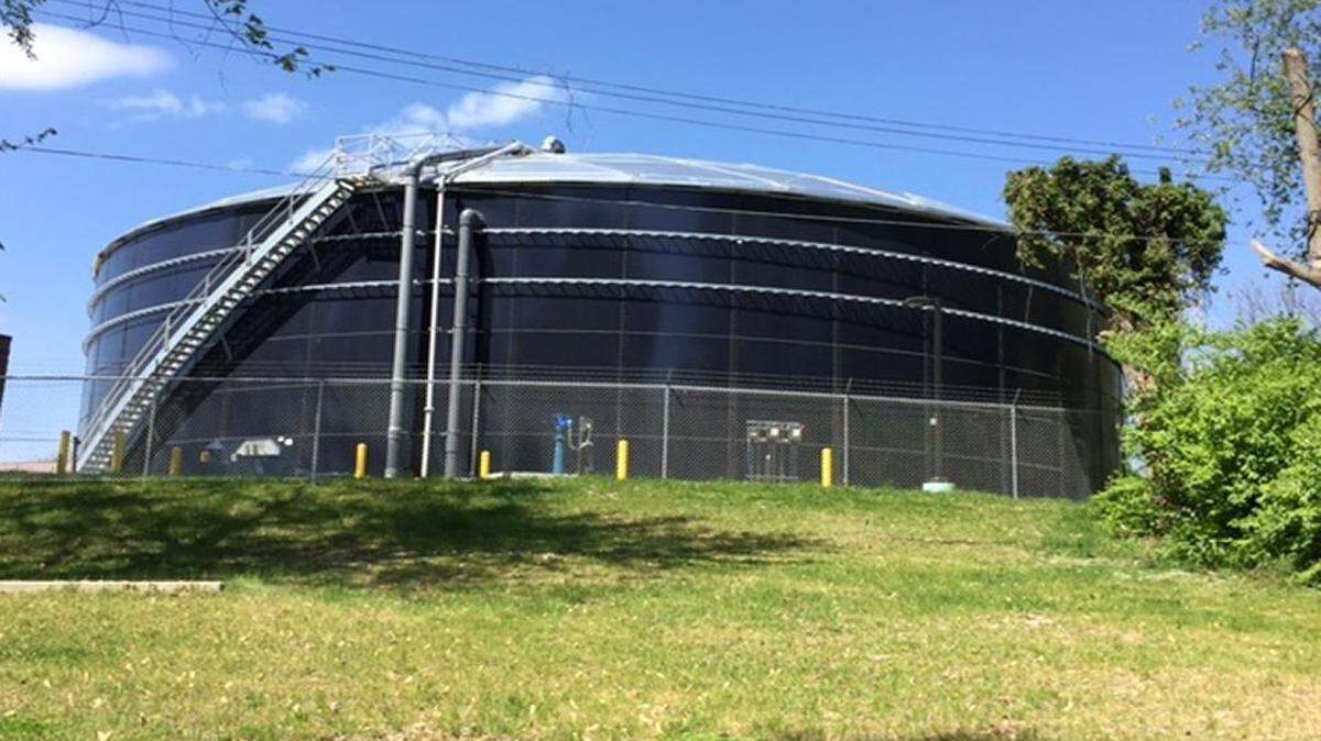 This is a holding tank built for the Belleville sewer department off East Belle Avenue and Hecker Street. Residents interested in an update on the $2.6 million project can go to a meeting at 7 p.m. Wednesday at Jefferson School.