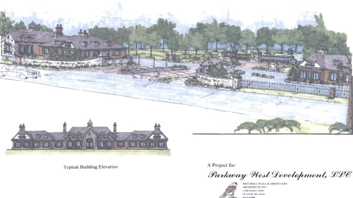 This is an artist’s rendering of the proposed office buildings to be built in front of the Parkway West Estates subdivision off Frank Scott Parkway West near Belleville West High School.