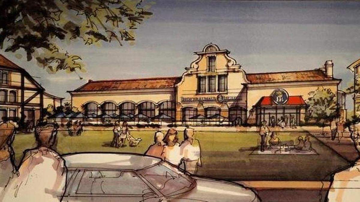 
This is an artist’s rendering of the Hofbrauhaus brew pub planned for a complex off Illinois 15 in Belleville.

