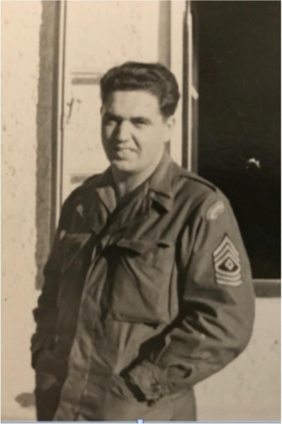First Sgt. Thomas Nicholson of Belleville during the U.S. Army occupation of Europe after Germany surrendered in World War II.