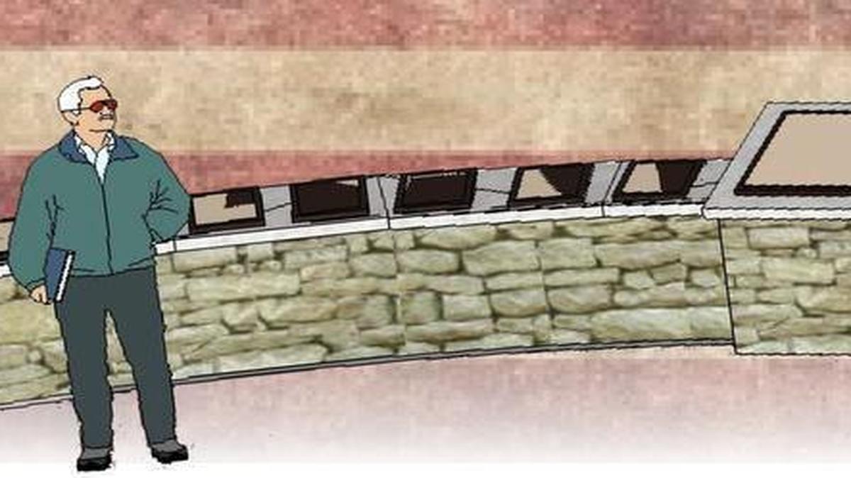 An artist’s rendering of what the veterans kiosk memorial in Highland would look like.