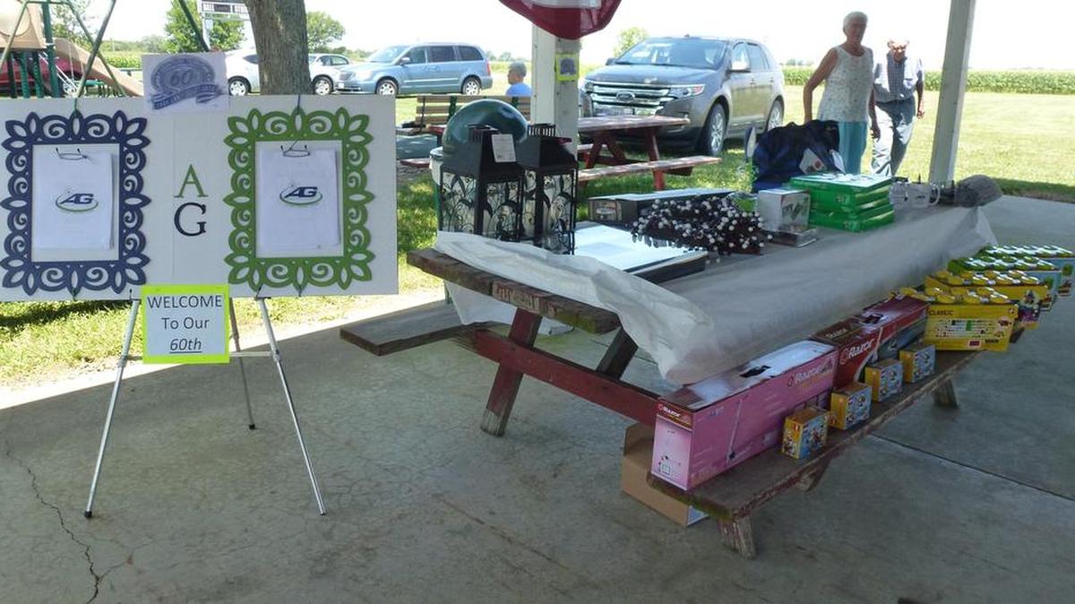 
The welcome are a the AG Communications member appreciation picnic.
