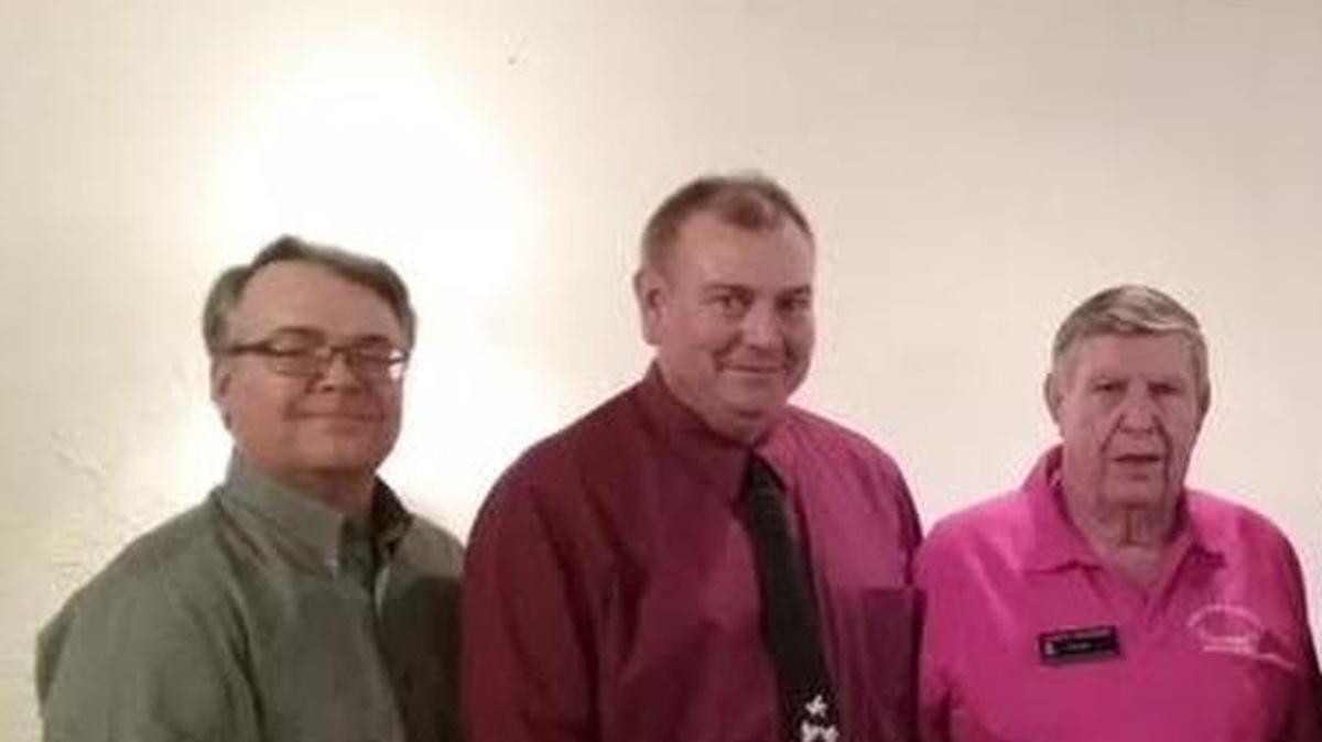 Darrell Rinderer, center, is the president of the Greater Carlyle Bowling Association (GCBA), and he is pictured with, from left to right, Kevin Ricke (Bingham) Tim Rutz (Highland), Larry Earnest (Vandalia) and Danny Schrempp (Mascoutah), afer the four of them were inducted into the Greater Carlyle Bowling Association Hall of Fame at the Annual GCBA Bowling Banquet at Michael’s Restaurant in Highland on Saturday, Nov. 4.