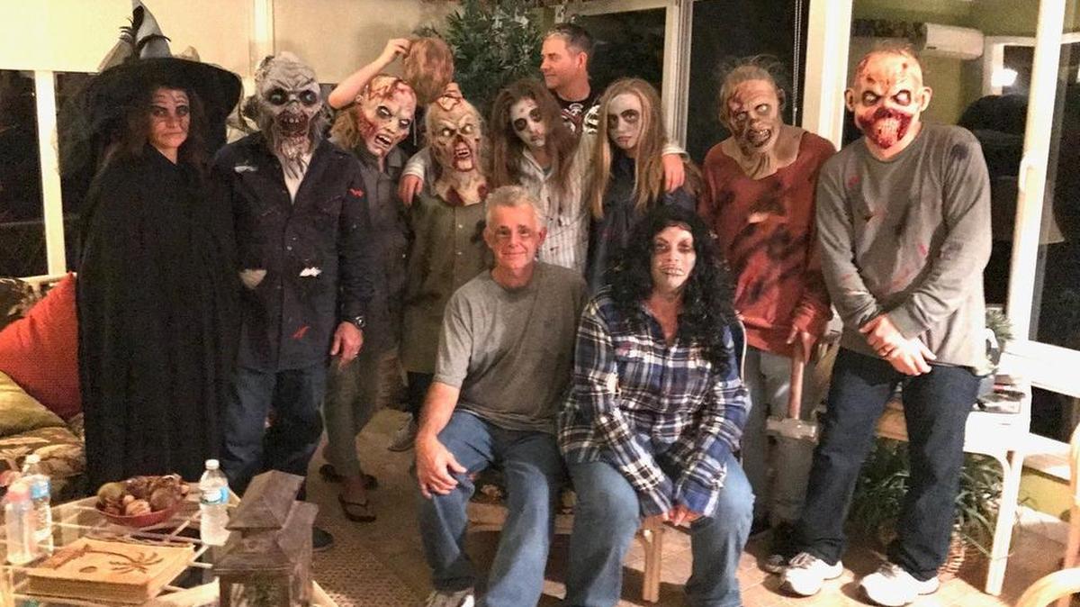 The cast of characters from the Burgett family haunted house last year.