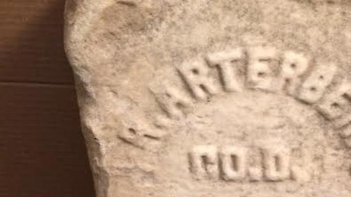 Two Civil War soldiers are buried at Anderson Cemetery, including R. Arterberry’s. His tombstone has since been cleaned, but it has not been reset.