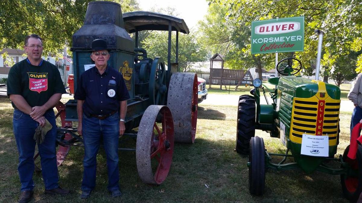 Kenneth Korsmeyer and Delmar Korsmeyer brought out some tractors for display at the Grantfork Centennial. The highlight was firing up the Rumely Oil Pull and seeing some smoke. In addition, there was a tractor parade to end the weekend’s events.