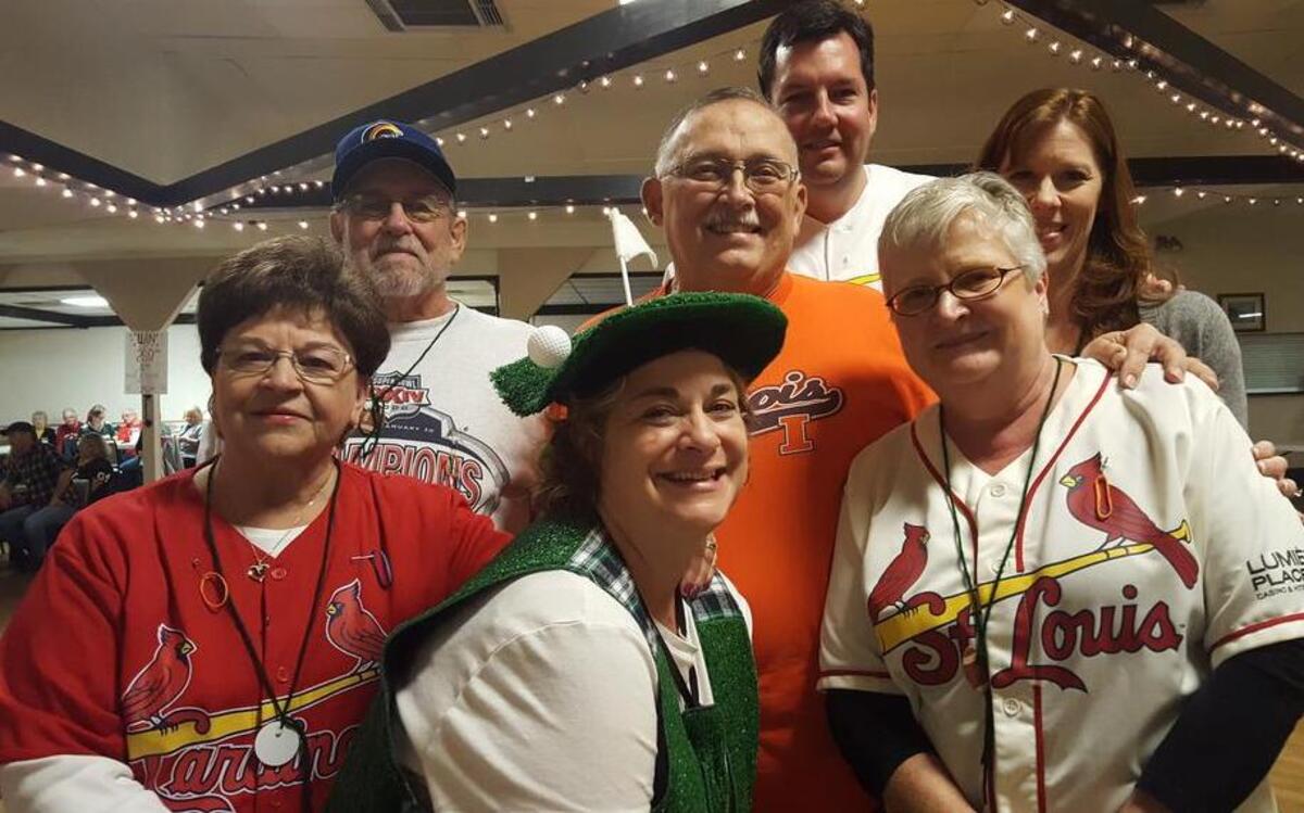 Leaps of Love announces winners of drawing: Friday night was the Leaps of Love (LOL) annual $10,000 Sports-A-Rama (a.k.a. Dinner/Dance). This year the winner’s split the $10,000 with four couples taking home $2,500 each. Pictured are winners Larry and Bernie Fricke, Larry and Kathy Niggli, Jim and Denise Meridith and Traci Riechmann, president of LOL. Dave and Jean Wirz, who were also winners, were unavailable for picture.