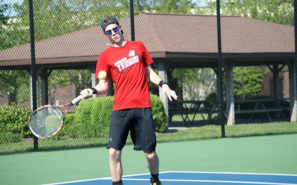Highland’s Andrew Roach teamed up with Dylan Bargetzi to recently compete in doubles at the IHSA Class 1A Triad Sectional, where the duo played some of the team’s best doubles tennis all season in winning two matches before losing in the quarterfinals.