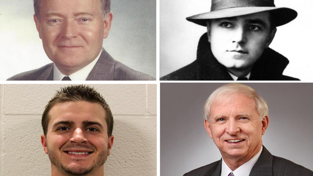 The Highland Illinois Area Schools Alumni Association (HIASAA) has announced its hall of fame induction class for 2016. Upper left is Bruce Case. Upper right is Erwin H. Weder. Lower right is Tom Ulmet, and lower left is Jake Odorizzi.