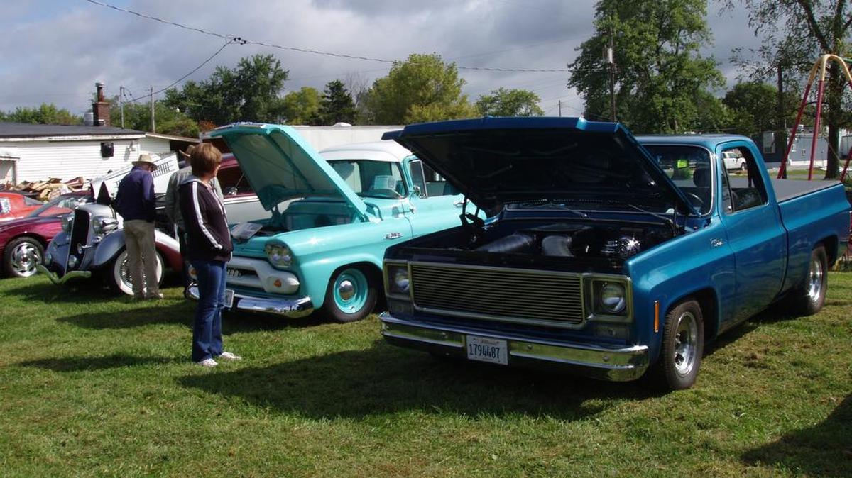 
Trucks at the car show.
