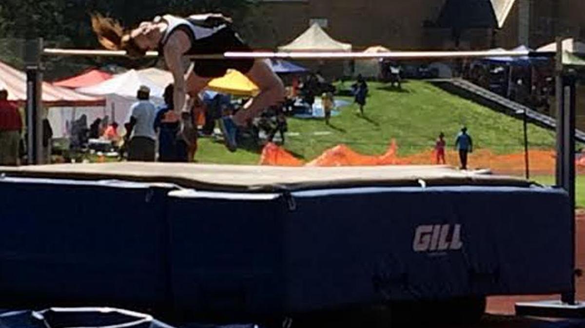 
Mater Dei senior Taylor Padak, a 17-year-old Highland native, qualified for the AAU (Amateur Athletic Union) Junior Olympics in the high jump after clearing the bar at 5 feet, 2 inches at the AAU Region 15 National Qualifier held June 27 in University City, Mo. (a suburb of St. Louis). She is seeded among the top-15 jumpers for this year’s national competition, which will be held Aug. 3-8 at Nofolk State University in Norfolk, Va. 
