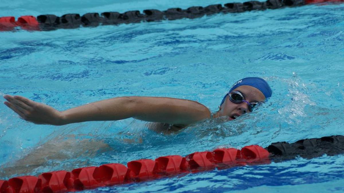 Highland swimmer Alyssa Freimann, a 16-year-old swimming the freestyle, won the 15-18 100-meter freestyle Tuesday in the Splash’s convincing win over the visiting Scott Sharks at Highland Community Pool.