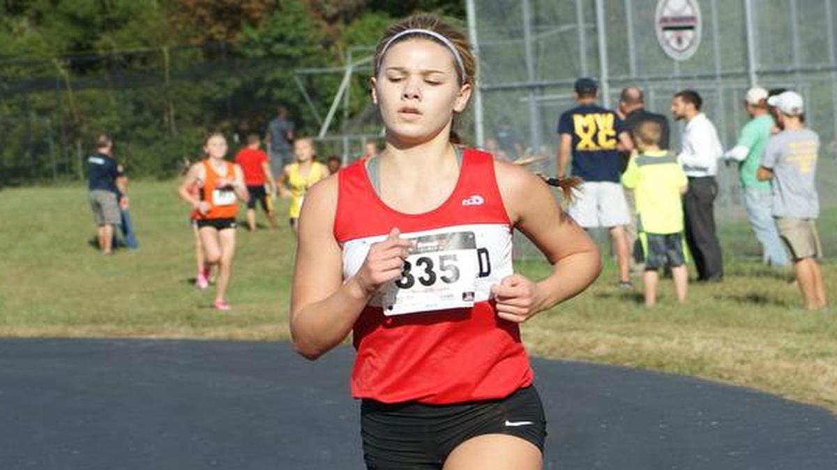 Highland’s Sarah Beth Wiegman, shown competing at Triad last fall, will be the Lady Bulldogs’ top runner this fall as a senior after helping lead the program to the Class IHSA Class 2A State Meet each of the past three seasons.