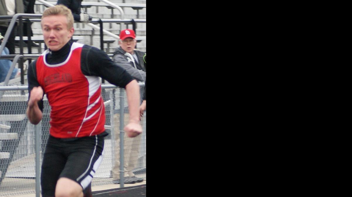 
Highland sophomore Tyler Higgins won the 400-meter dash with the fastest one-lap time of 48.92 seconds, which was more than a second quicker than second-place Demontez McCray of O’Fallon’s time of 49.96.
