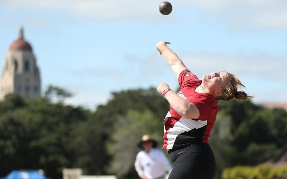 Stanford junior Lena Giger accomplished a personal-record throw of 55 feet, 9.25 inches (17.00 meters) Saturday at the NCAA West Regionals to qualify for the NCAA Women’s Division I Outdoor Track and Field Championships for the first time.
