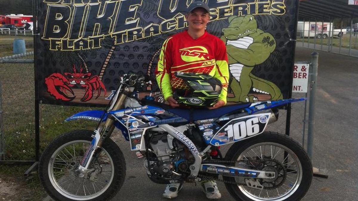 Matthew Guenther poses with his Yamaha YZ 250.