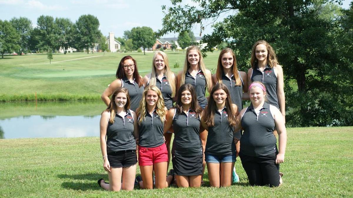 
The Highland High School girls golf team consists of, front row from left to right, Hannah Kernan, Rece Portell, Kayla Davis, Breanna Frahm, Geena Budwell; back row, Kristyna Queen, Allison Young, Tori Netzer, Kelsey Lane and Kennedy Klucker.

