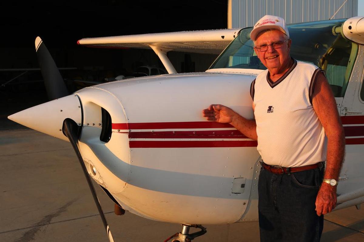 Local farmer and pilot Merle Wernle got his flying license 60 years ago when he was 17 and he has been flying ever since. Wernle recently took Mayor Joe Michaelis and City Manager Mark Latham on a plane ride to show them how their city looked from the sky.