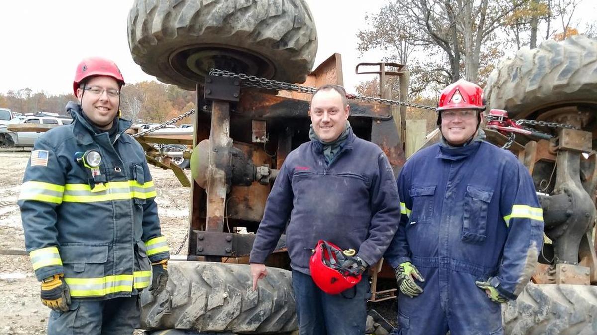 Highland-Pierron firefighters Zack Jenny, Steve Durbin and Dan Hochuli attended a vehicle machinery technician course in Effingham Nov. 6-10.