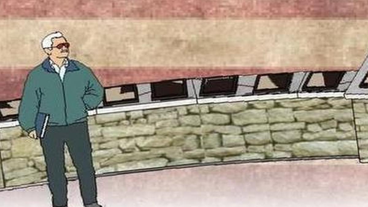 An artist’s rendering of what the veterans kiosk memorial in Highland would look like.