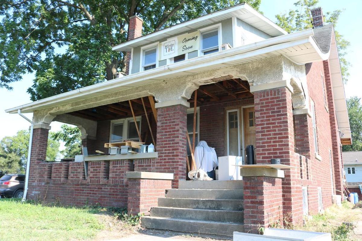 A Pierron family is restoring the Mewes house, located at 206 St. Rt. 143 in Pierron, to create a simple food cafe called the Wooden Tie Cafe. The cafe is scheduled to have its grand opening on Labor Day weekend.