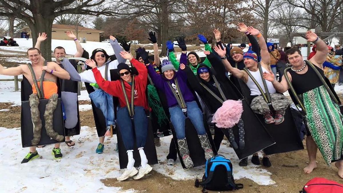 The Highland Police Department’s team had a roller coaster theme at last year’s Polar Plunge.