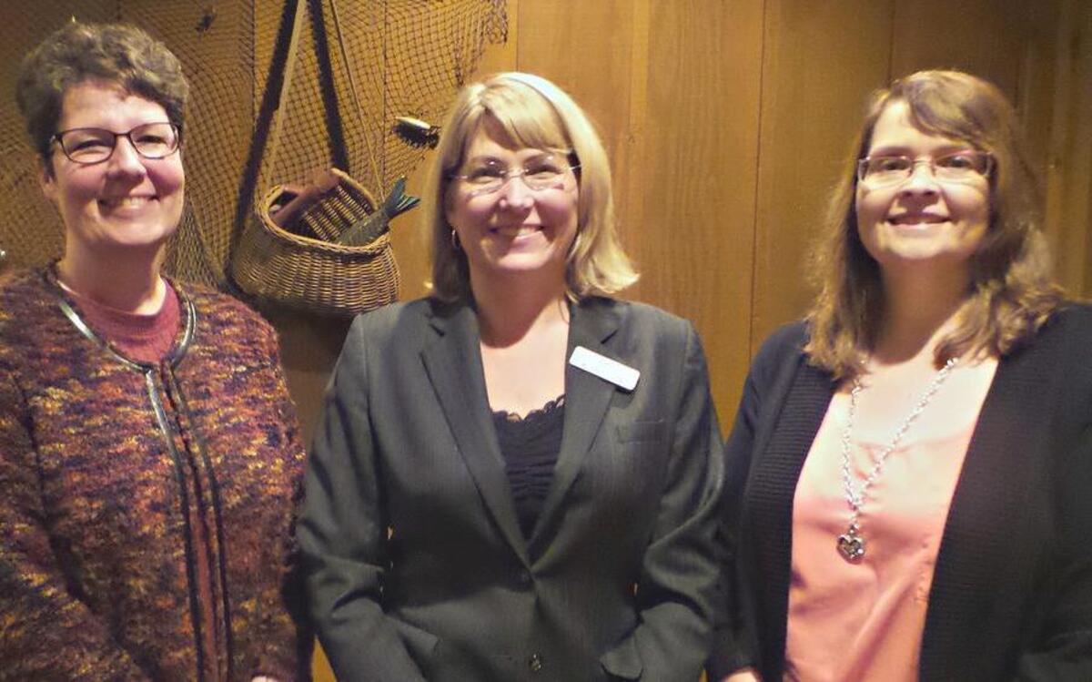 Highland IFBW Award Winners: From left are Anne Hickey, assistant principal of Highland Primary School, winner of Boss of the Year; Angela Kim, director of Latzer Library, winner of the Women Mean Business Award; and Suzette Schniers, human resources director at CLEAN The Uniform, who was named the Woman of Achievement.