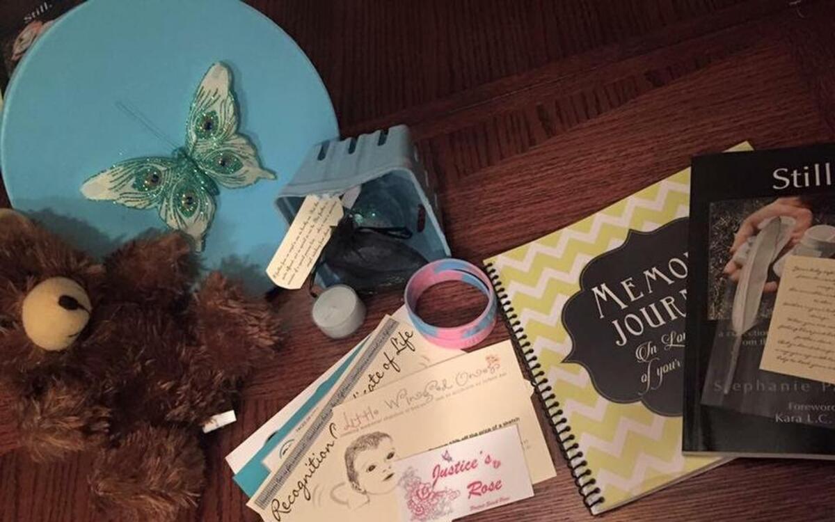 Megan and Chad Knebel of Highland, through their non-profit organization, Justice’s Rose, which is a chapter of Project Sweet Pea, provide memory boxes to parents who are dealing with a stillbirth or early infant death.