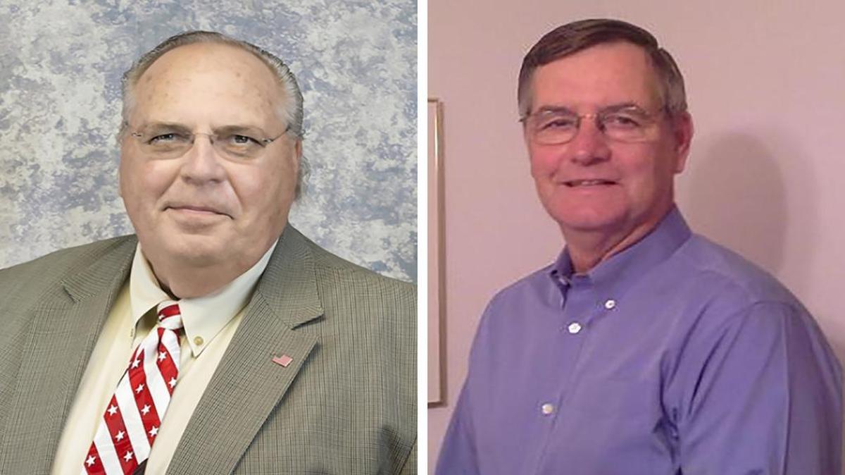 Philip W. Chapman of Highland, on right, is challenging William S. “Bill” Meyer of Hamel, on left, in the Republican Primary for the Madison County Board in District 3.