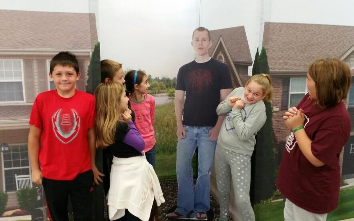 Grantfork fourth-graders Blake Reinarcher, Ellie Campworth, Will Jansen, Dana Little, Hevyn Tedrick, and Erin Brown, along with their other classmates, learned about talking to strangers, surviving dog attacks, and crossing railroad tracks properly during Safety Street.