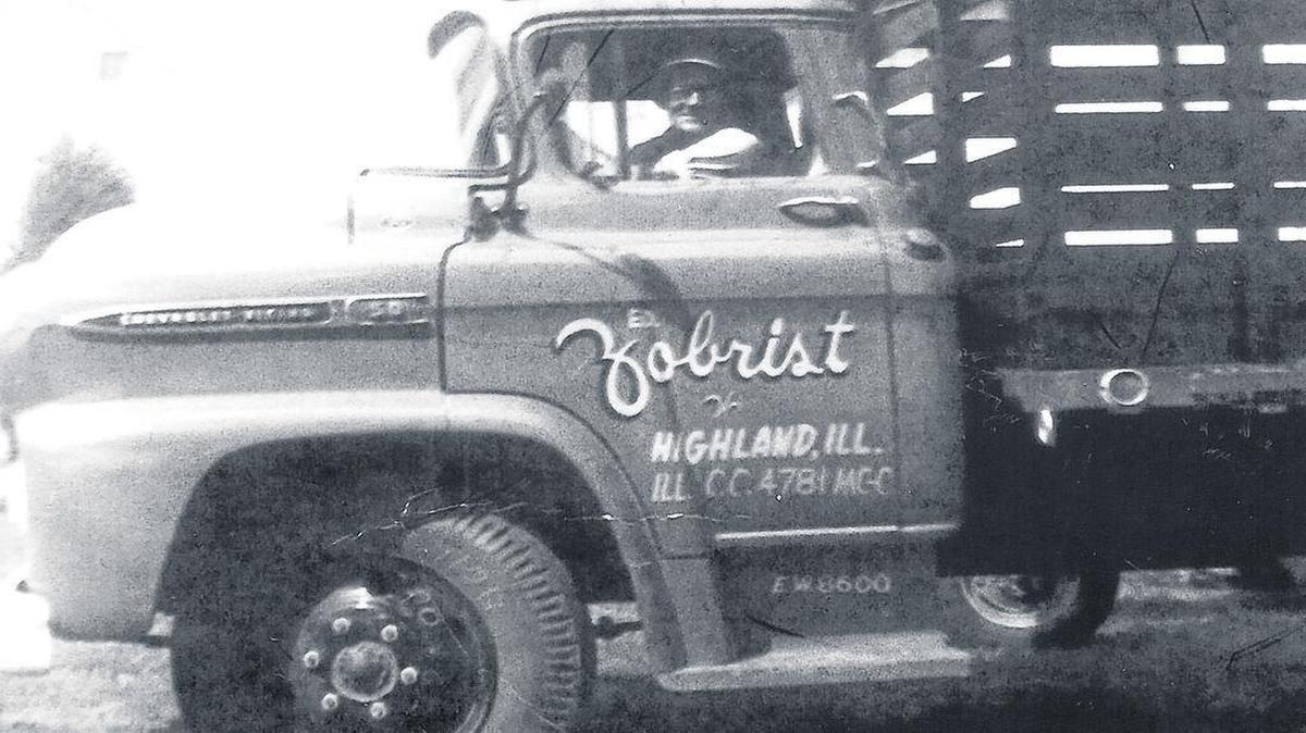 Ed Zobrist driving one of his early trucks